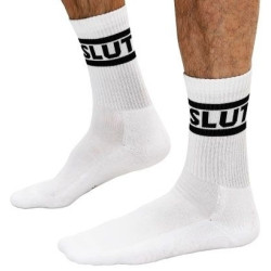 Mr B - Mister B Chaussettes blanches Slut Crew Socks